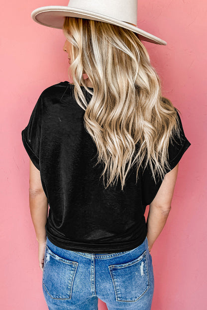 T-shirt à manches courtes de couleur unie