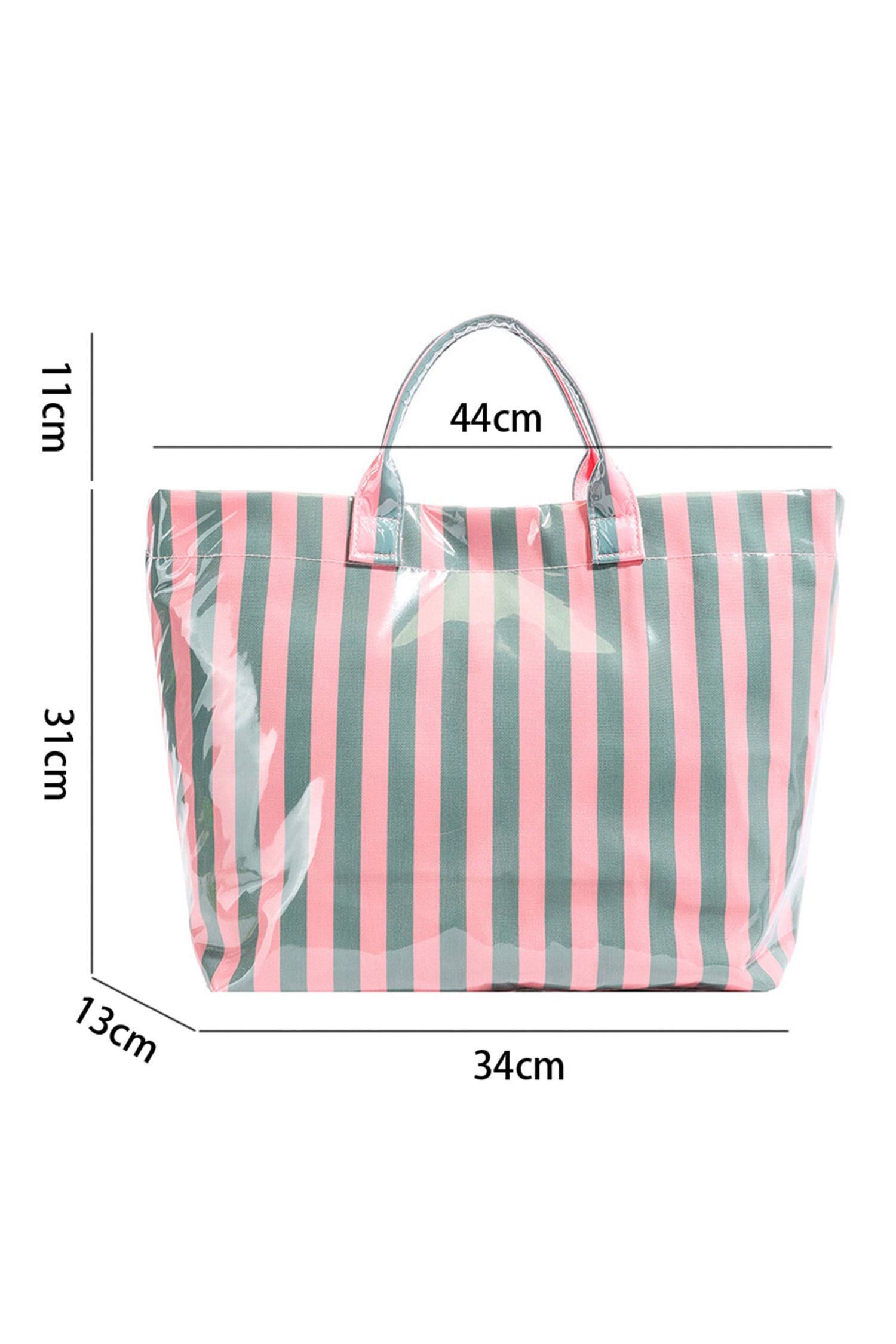 Fiery Red Plaid Pattern PVC Beach Carryall Tote Bag