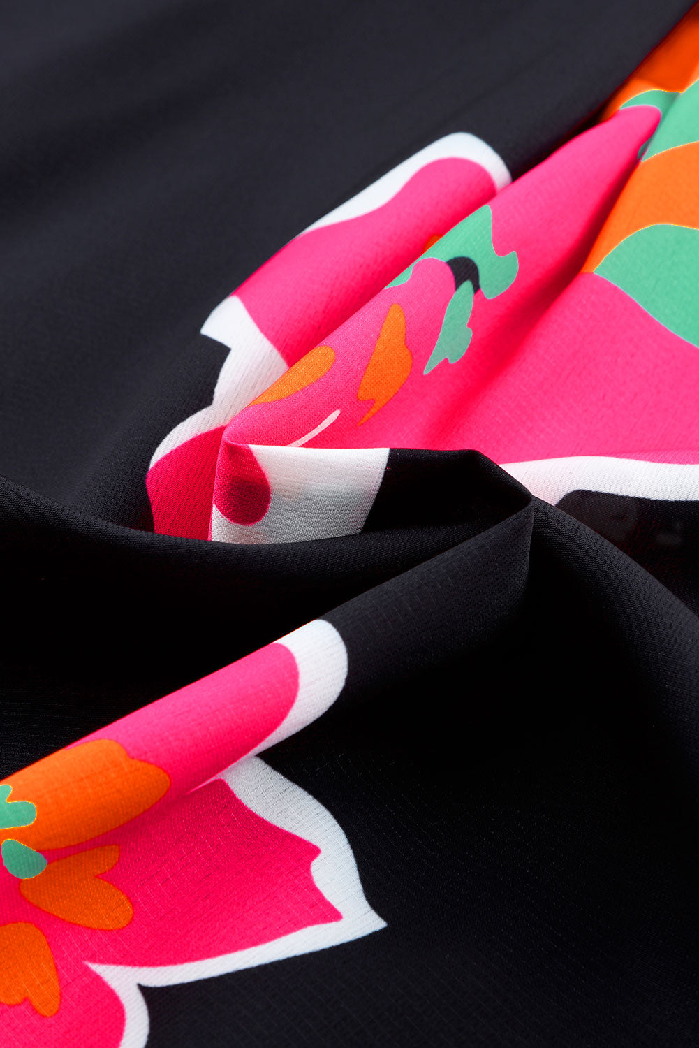 Chemisier à manches bouffantes et imprimé fleuri 