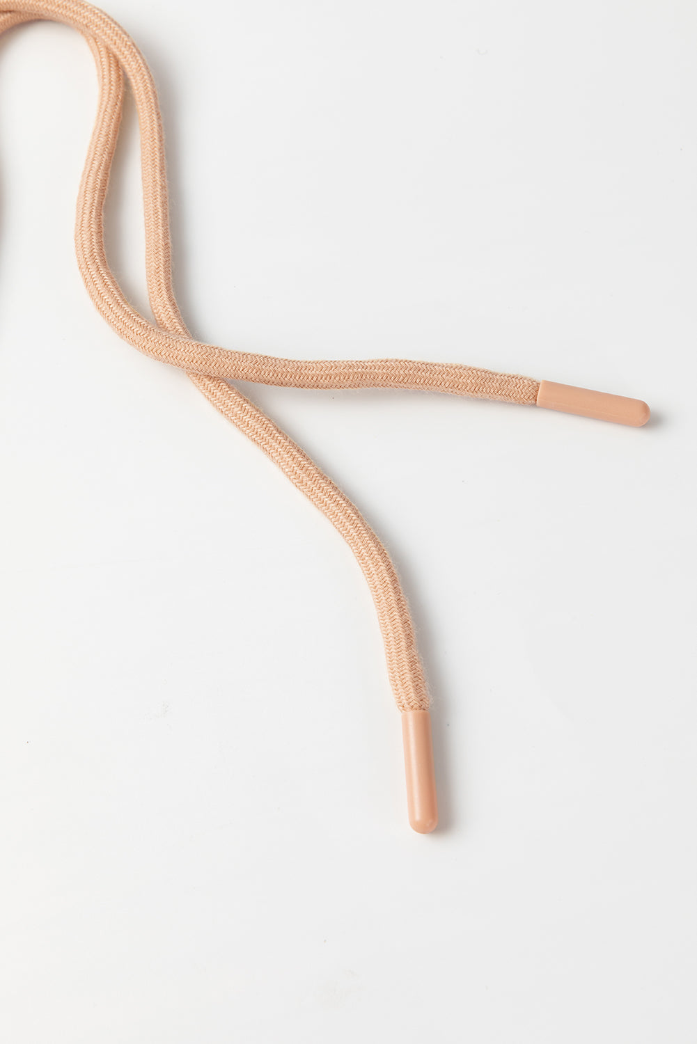 Light French Beige Drawstring Turtleneck Dolman Sleeve Sweatshirt