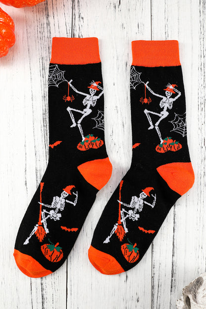 Calcetines con gráfico de moda de Halloween naranja Vitality 