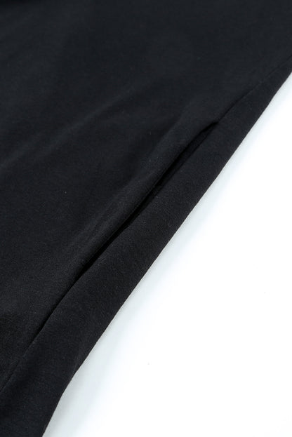 Sudadera con capucha de talla grande con bloques de color y estampado occidental