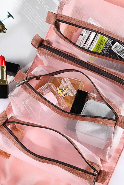 Rose Trousse de maquillage pliable 4 en 1 détachable Leegoo Peint