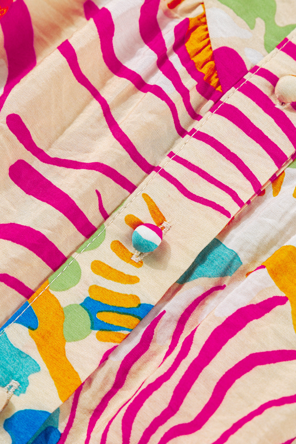 Chemise oversize orange à imprimé abstrait