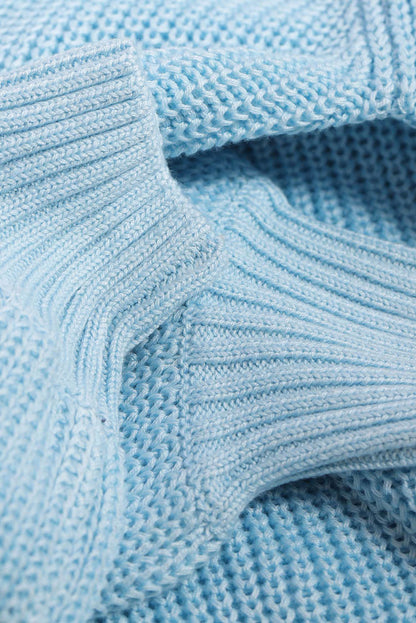 Suéter de punto acanalado con hombros descubiertos y cinturón cruzado sin espalda para mujer, informal, holgado, de manga larga, Color sólido, para invierno