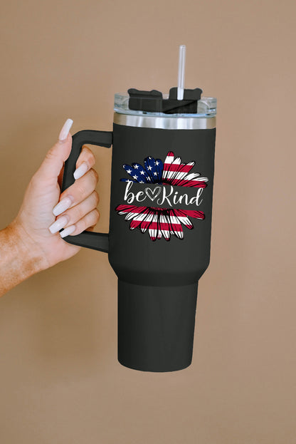 Tasse isotherme en acier inoxydable à imprimé léopard Mama avec poignée 40 oz