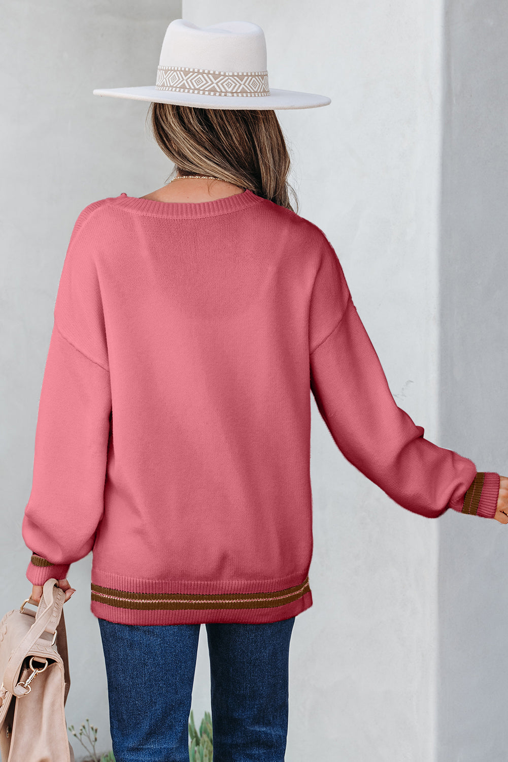 Light Grey See You Cowboy Embroidered Western Graphic Sweater