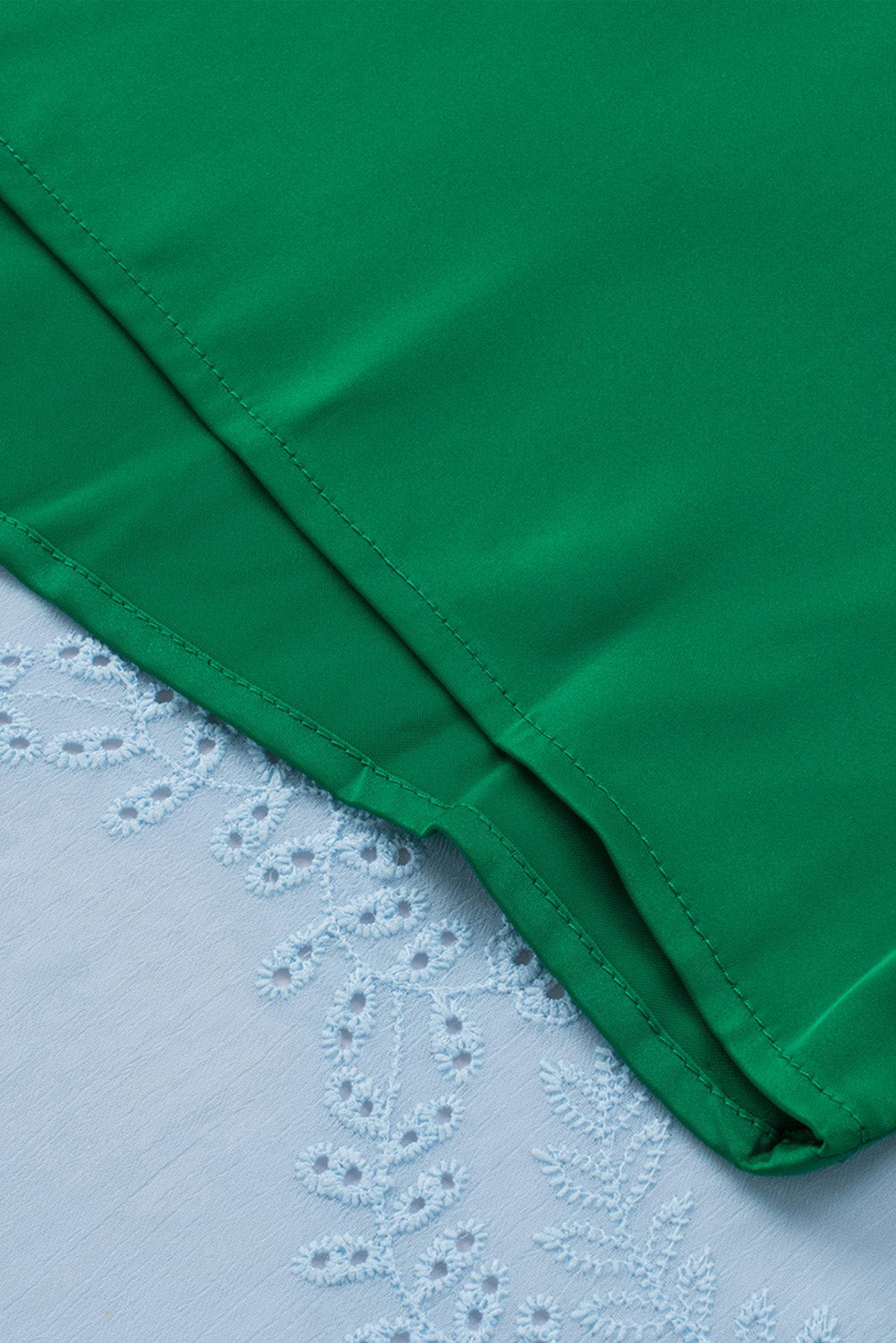 Satin Buttoned Cuffs Puff Sleeve Top