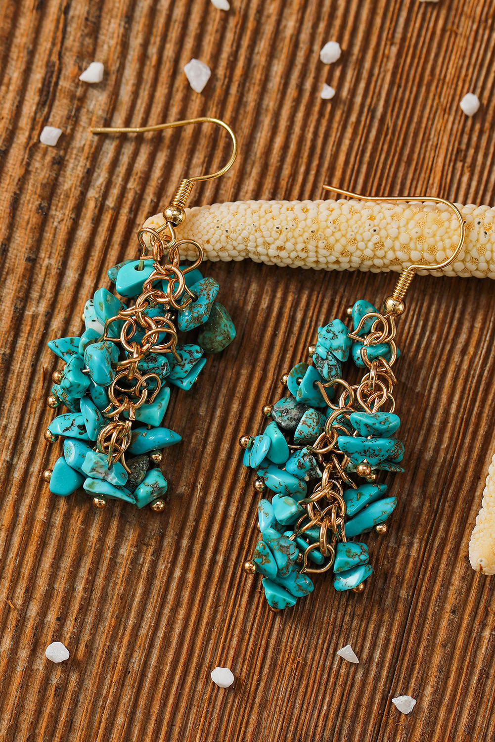 Turquoise Cluster Drop Earrings