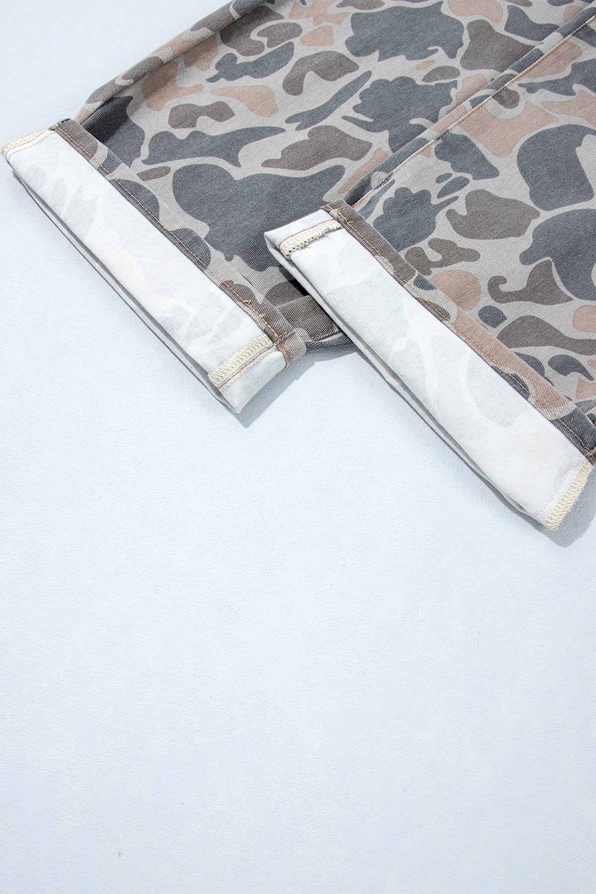 Multicolour Plus Size Camouflage Print High Rise Barrel Jeans