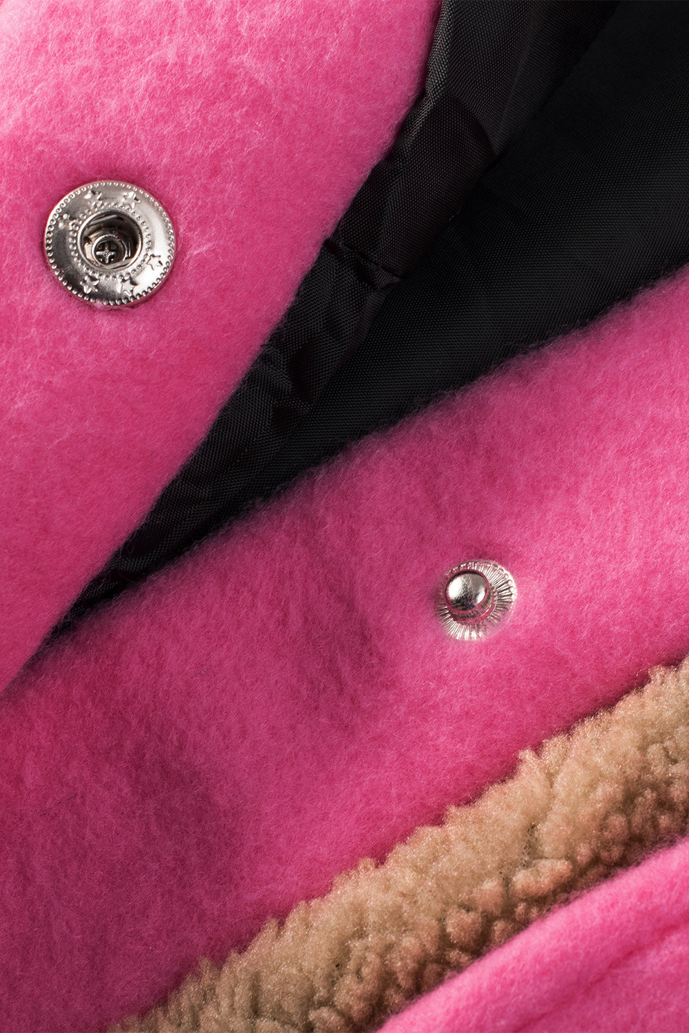 Veste Teddy léopard à bordure contrastante