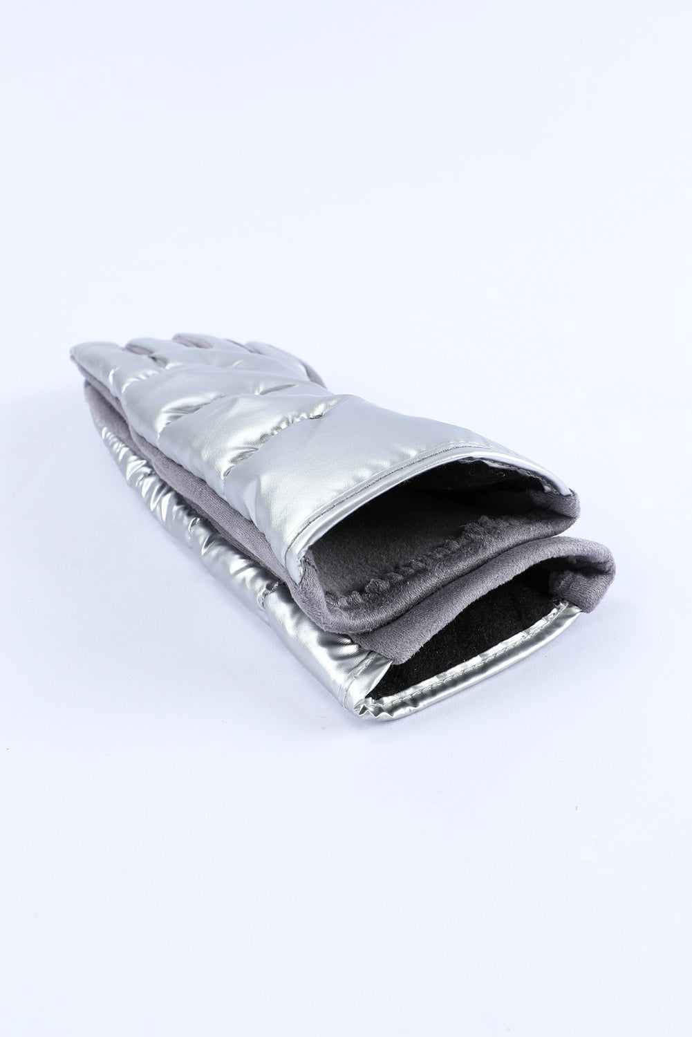 Gray Shiny Touch Screen Cycling Gloves