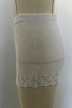 White Crochet Trim Knitted Beach Shorts