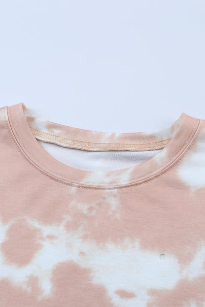 Tie-dye Round Neck Short Sleeve Top