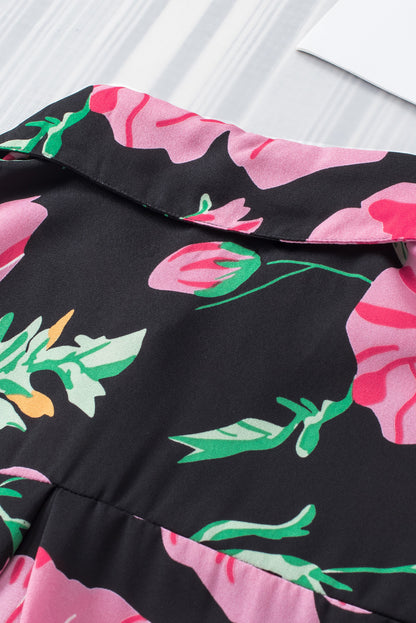 Zebra Stripes Print Lantern Sleeve Shirt