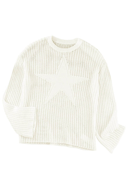 Pull oversize blanc Seeing Stars