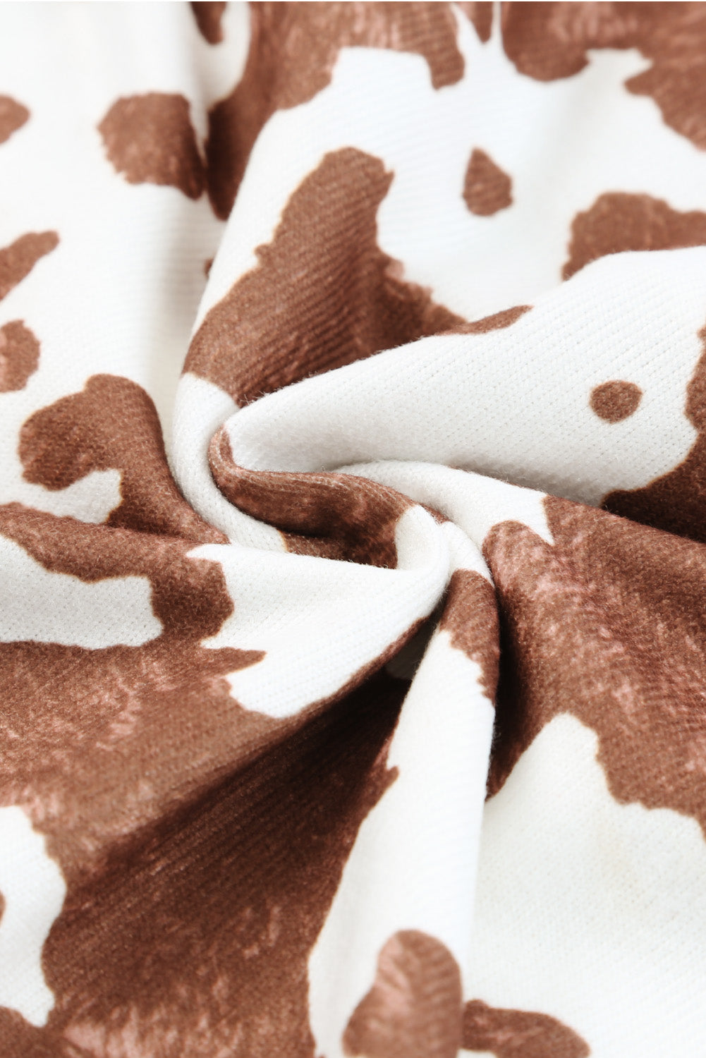 Body de manga larga con cuello en V profundo y estampado de vaca