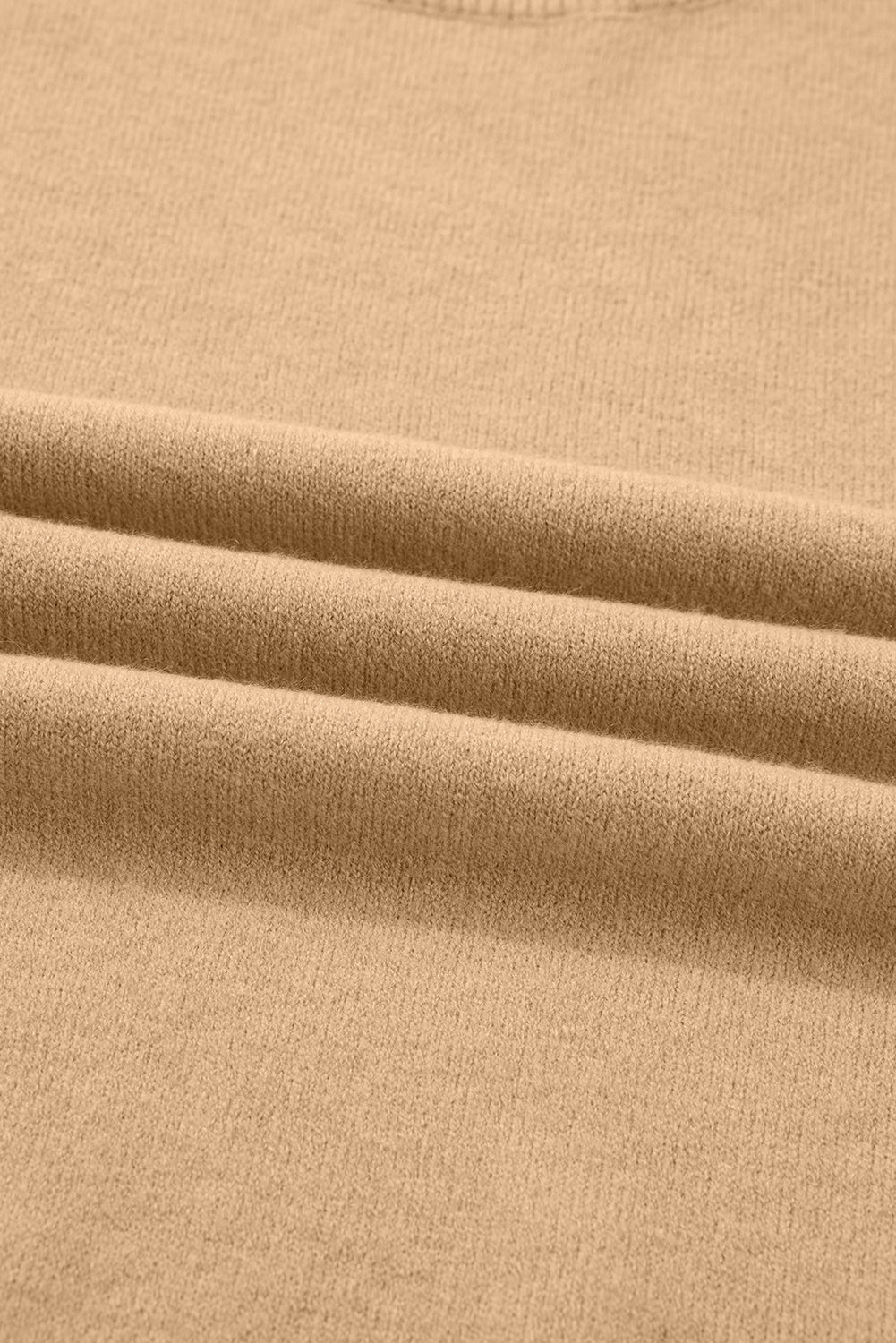 Tan Plus Size Leopard Bow Decor Split Cuffs Loose Sweater