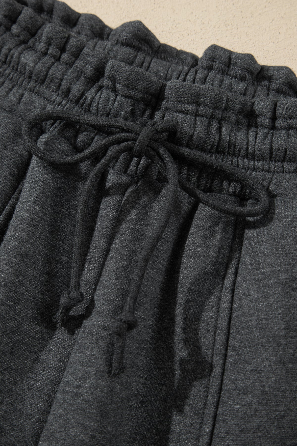 Carbon Grey Solid Colorblock Jogger Pants Set