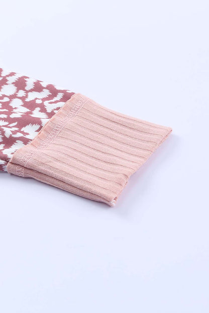 Sweat à capuche à manches longues léopard