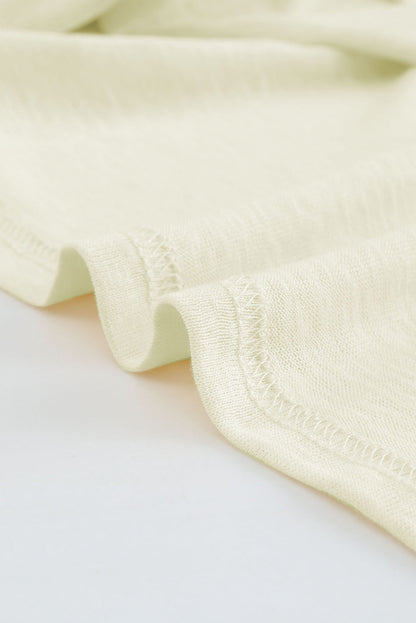 Cardigan ouvert à boutons de couleur unie beige