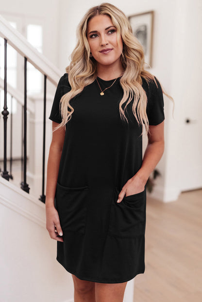 Tunique à manches courtes avec poches latérales 