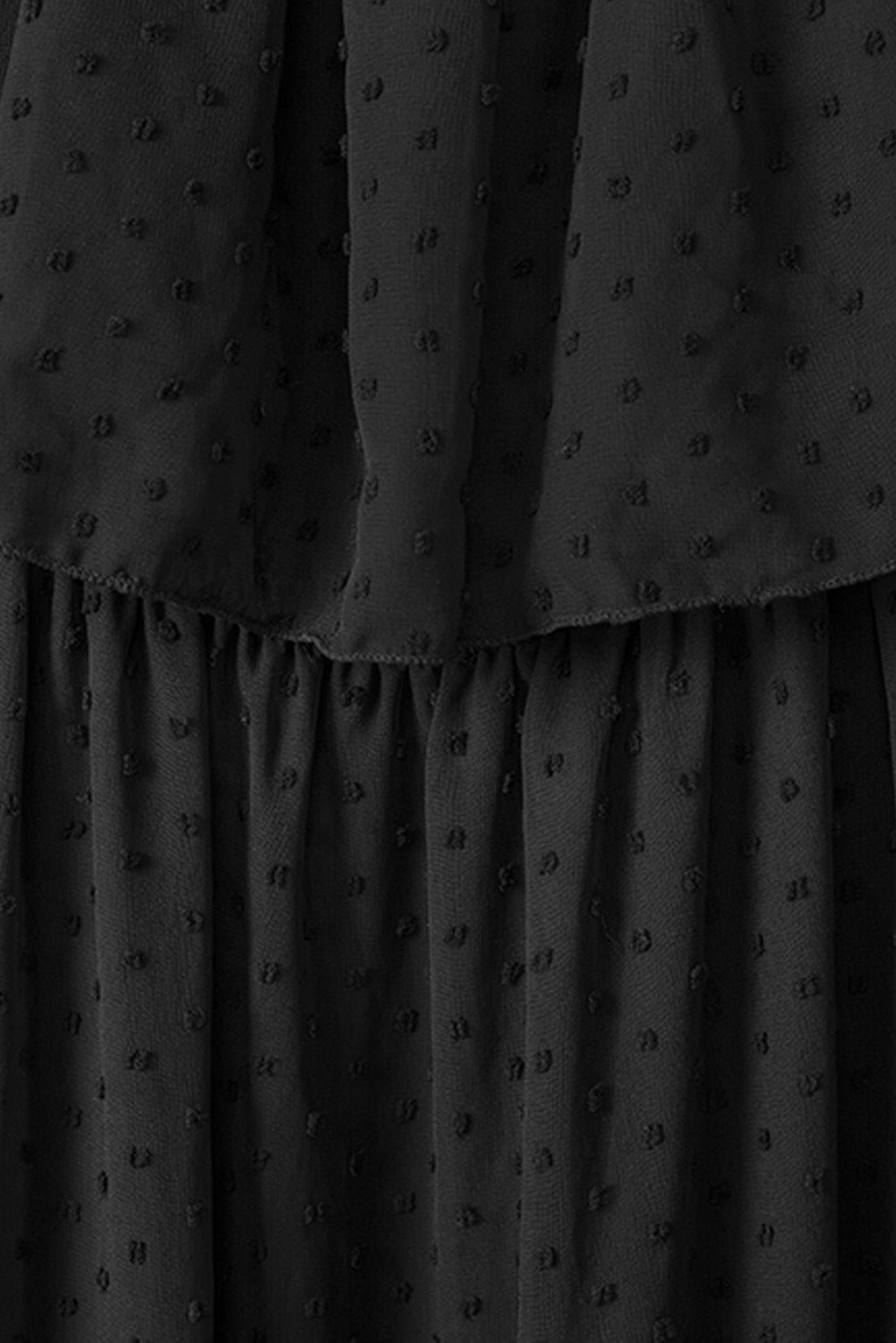 Yellow Yellow Off Shoulder Ruffle Swiss Dot Maxi Dress