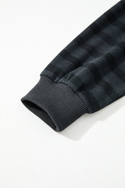 Gray Printed Leopard Long Sleeve Satin Tie Shorts Two Piece Set