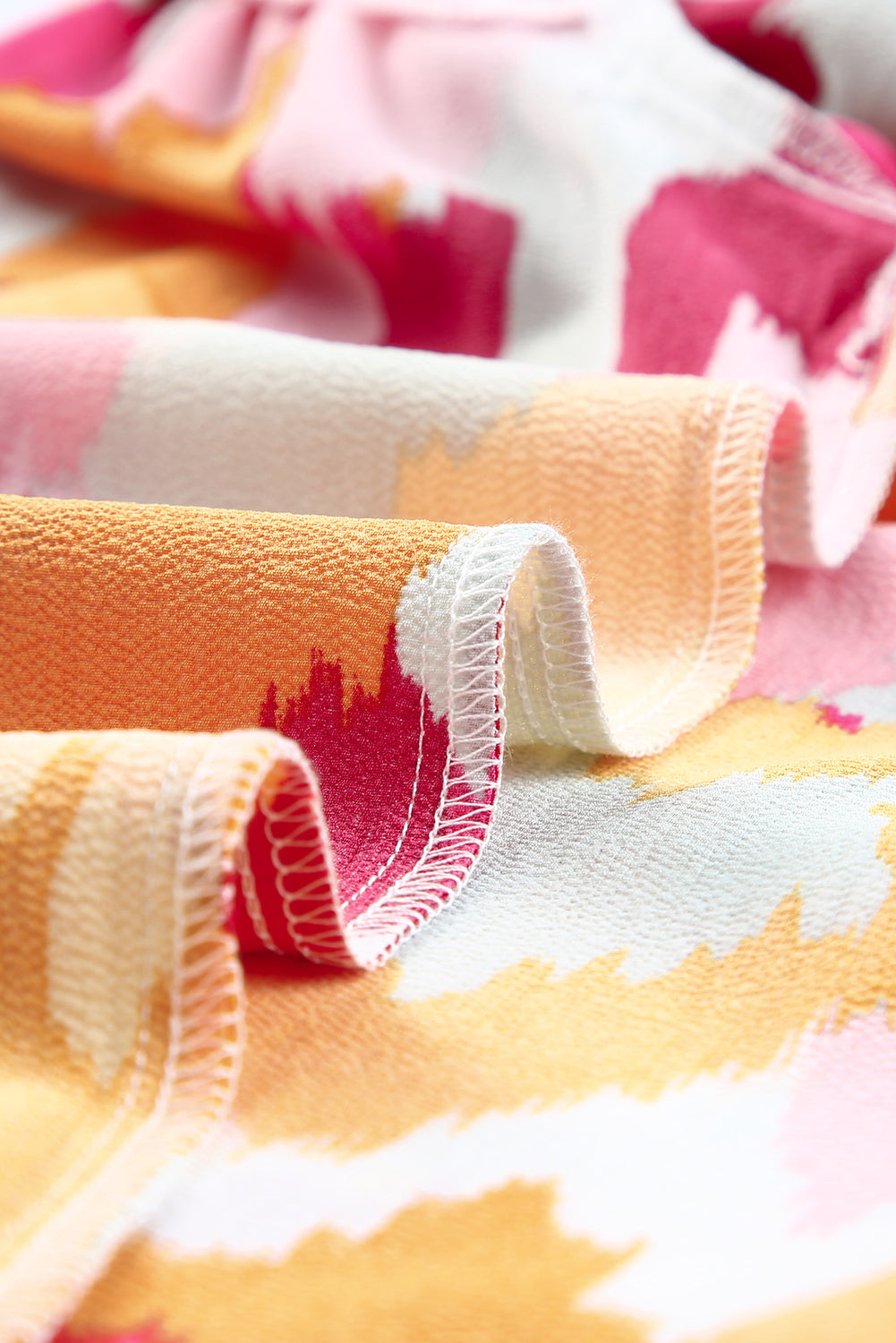 Blusa de manga larga con estampado abstracto multicolor