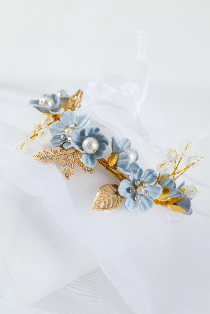Alloy Flower Ribbon Tie Wedding Bracelet