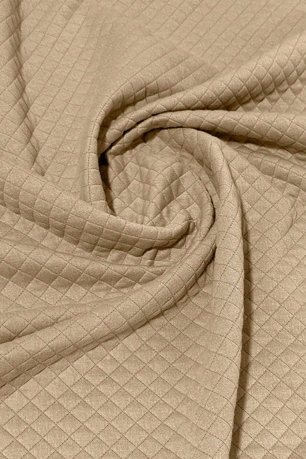 Veste à col de baseball texturée géométrique unie kaki pâle