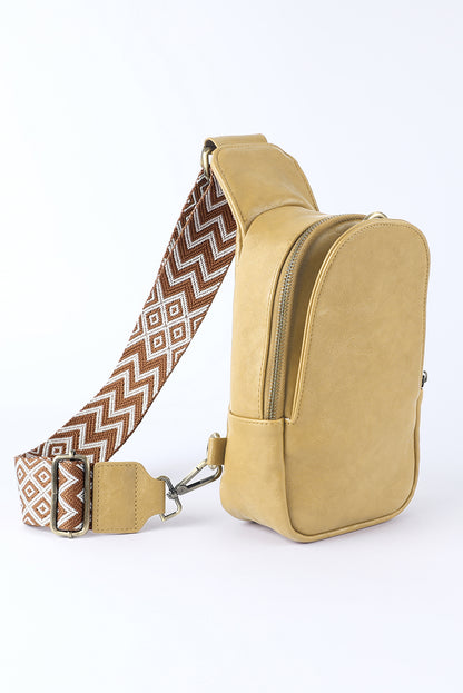 Bolso bandolera de piel sintética con cremallera