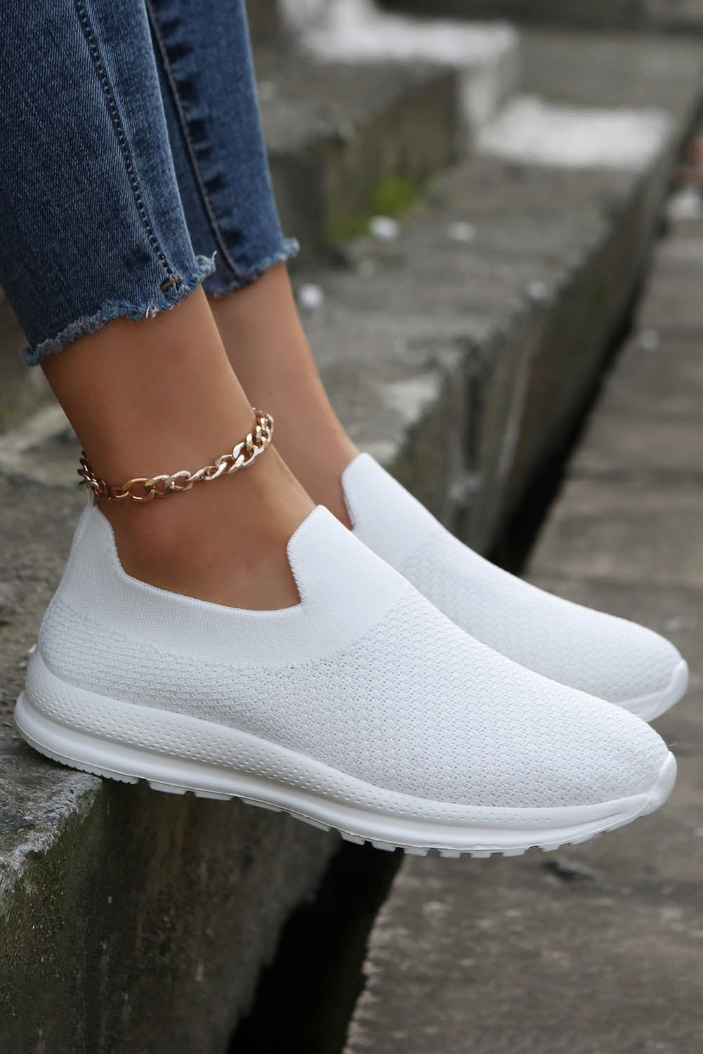 Breathable Knit Minimalist Slip-On Shoes