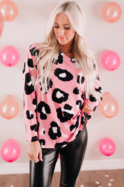 Print Long Sleeve Loose Top