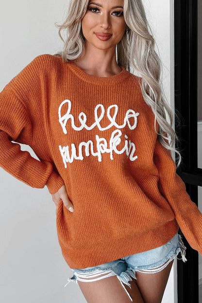 Pull graphique Flamingo Hello Pumpkin