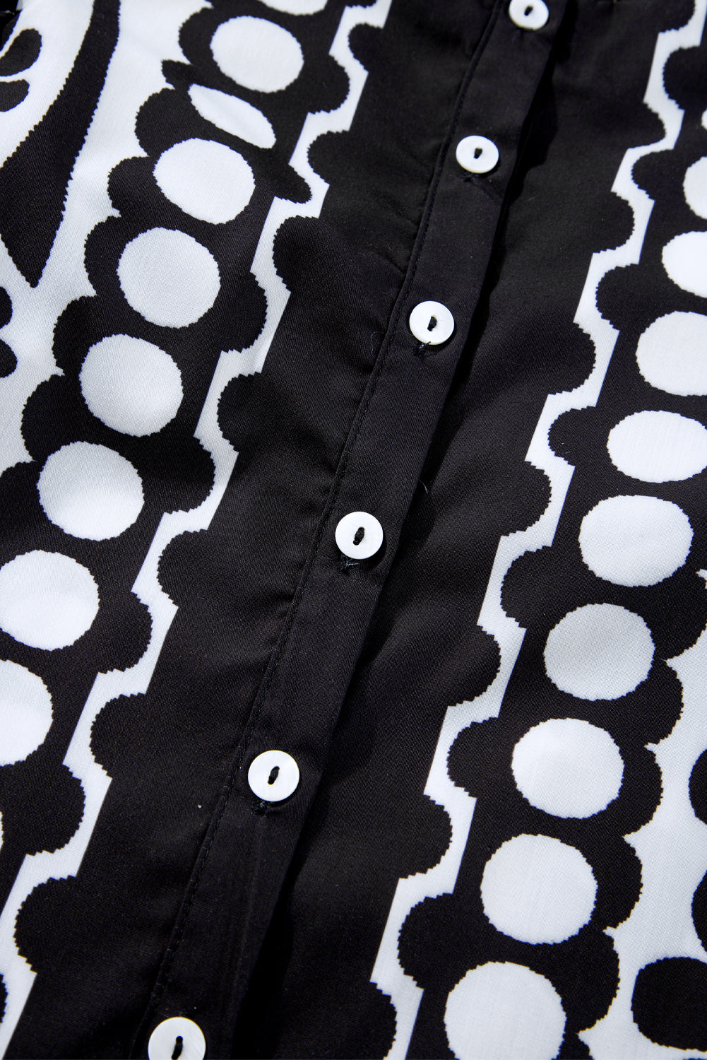 Chemisier noir à manches bouffantes Palermo