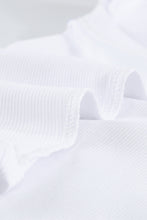 Camiseta sin mangas de canalé ajustada ajustada a la moda blanca 