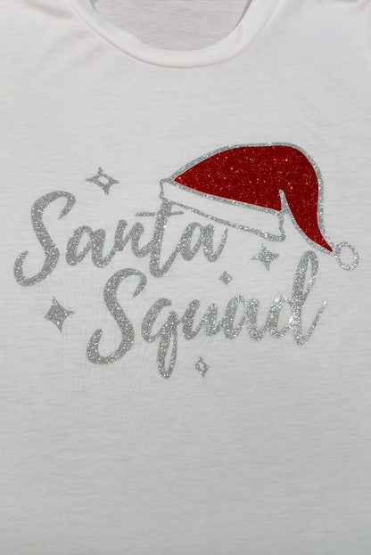T-shirt à manches courtes avec imprimé graphique Santa Squad