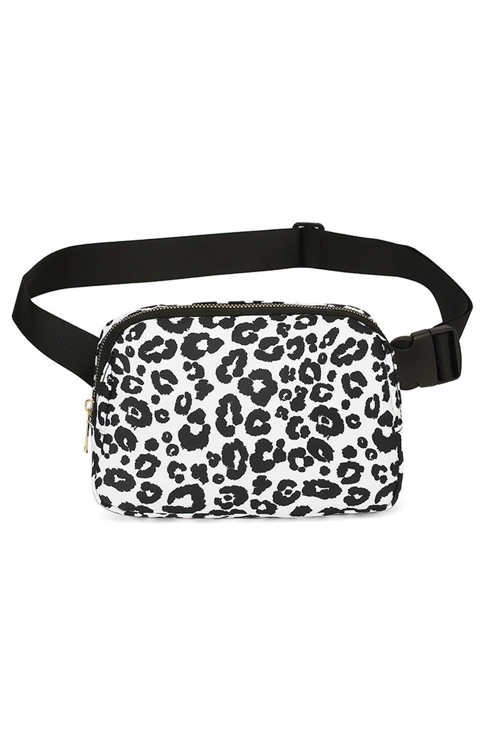 Leopard Print Buckle Canvas Chest Bag 20*5*14cm