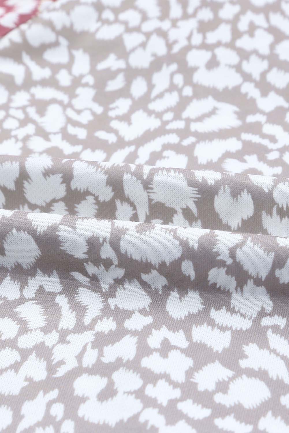 Sweat à capuche à manches longues léopard