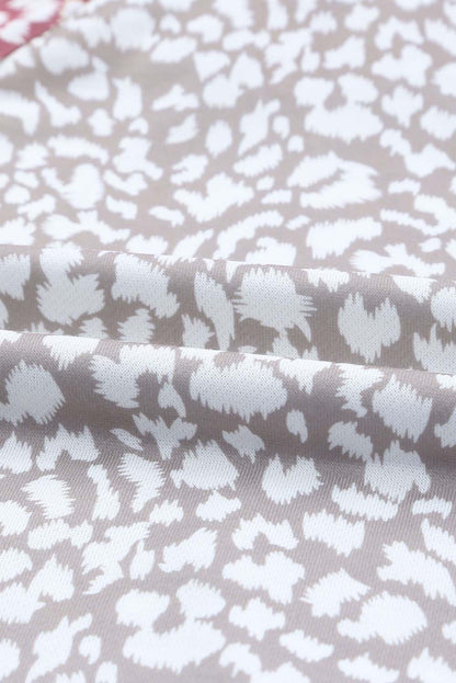 Sweat à capuche à manches longues léopard