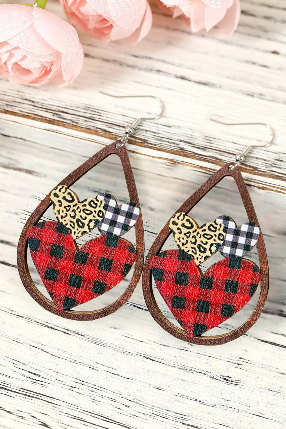 Heart Shape Hollowed Valentine's Day Earrings