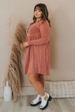 Plus Size Mineral Washed Ribbed Henley Dress