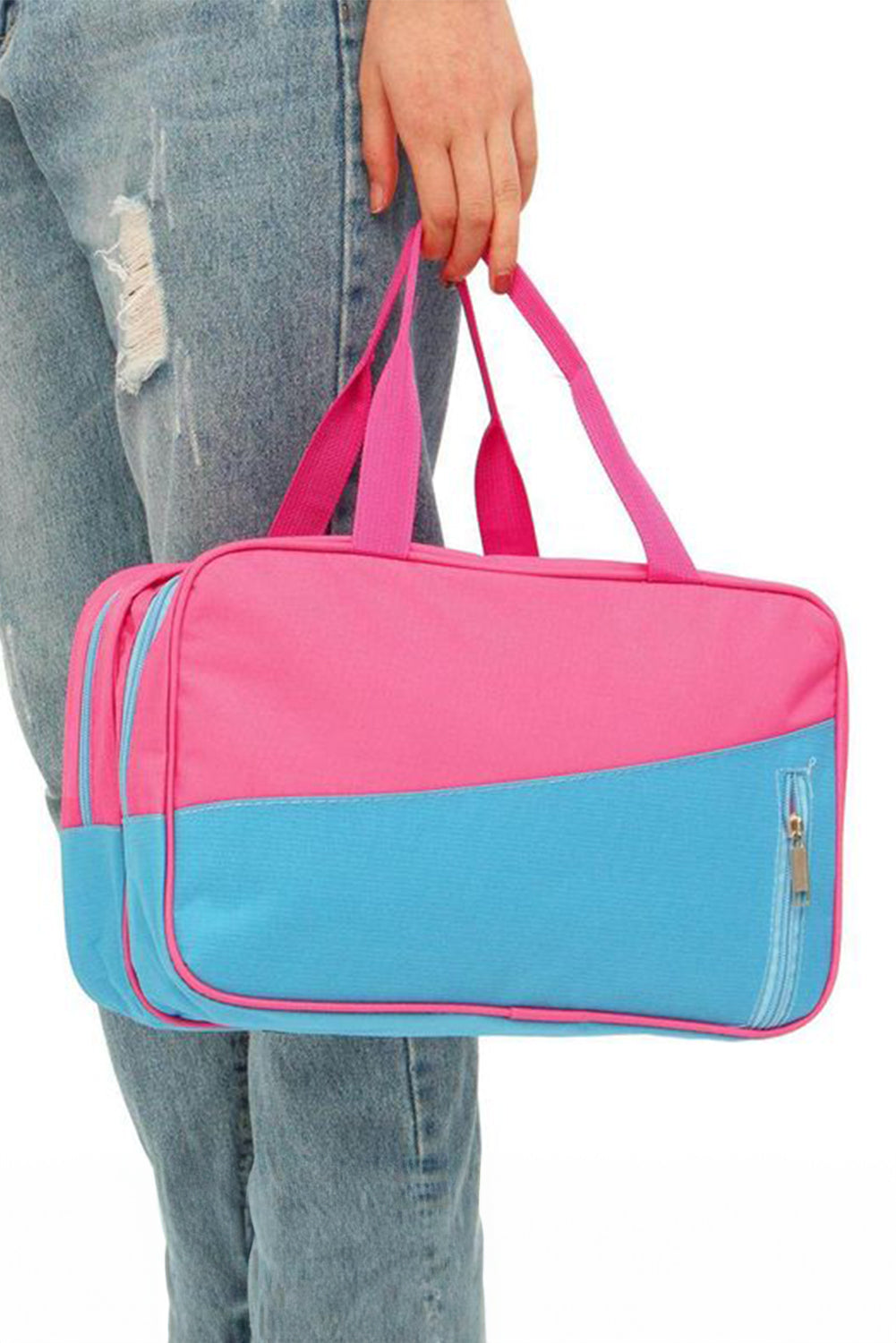 Sac de yoga portable à poches zippées et blocs de couleurs Bonbon