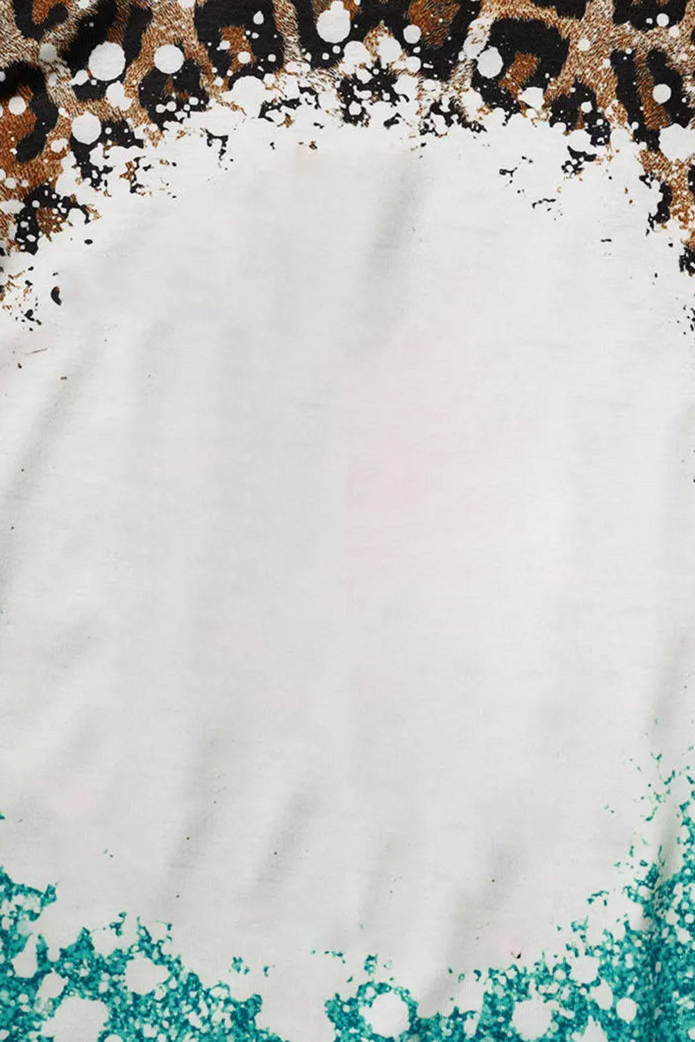 Débardeur bleu clair à imprimé léopard tie-dye décoloré