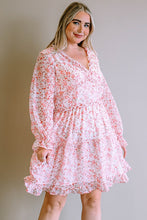 Frilled Tiered Floral Plus Size Dress