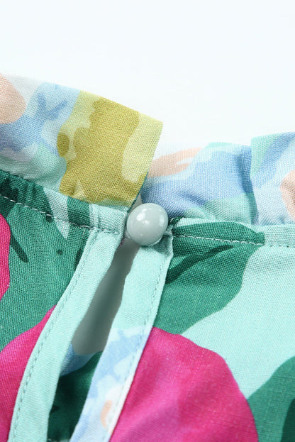 Débardeur à volants et imprimé floral