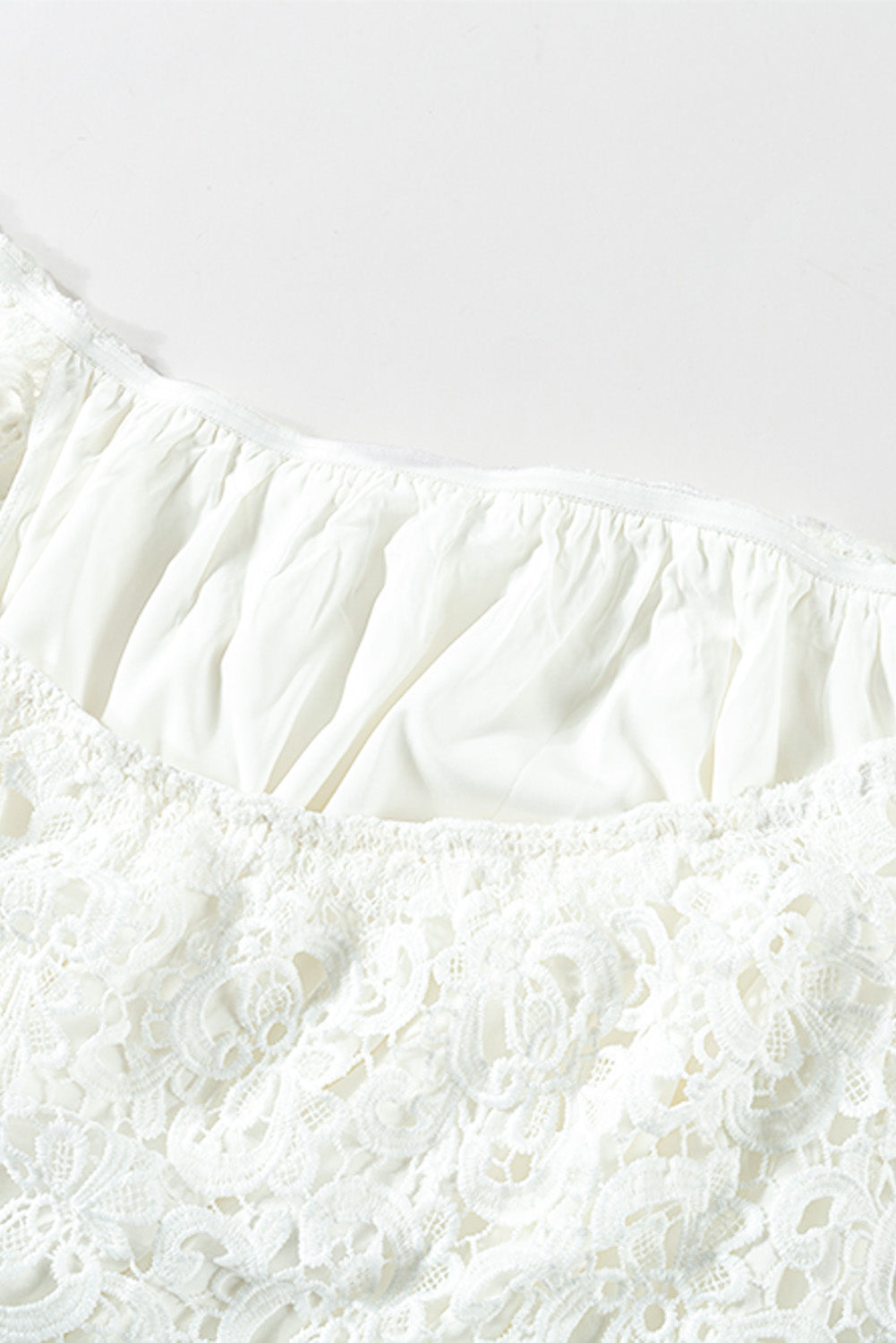 Off-the-shoulder Lace Sleeves Plus size Dress