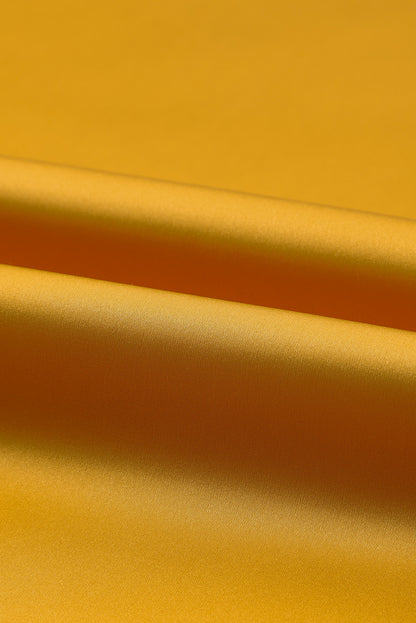 Satin Buttoned Cuffs Puff Sleeve Top