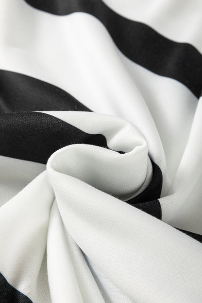 Ensemble pull à rayures noires et pantalon de jogging à épaules tombantes